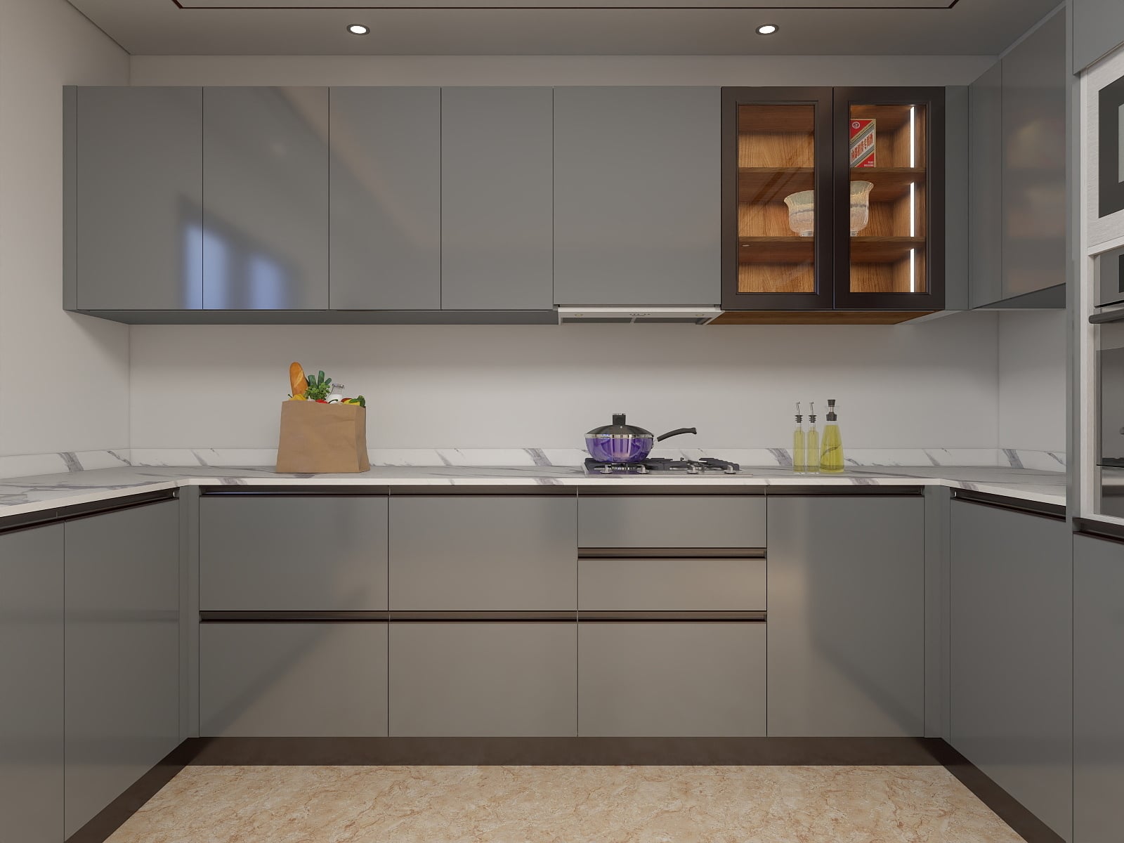 Custom U shaped Kitchen Design