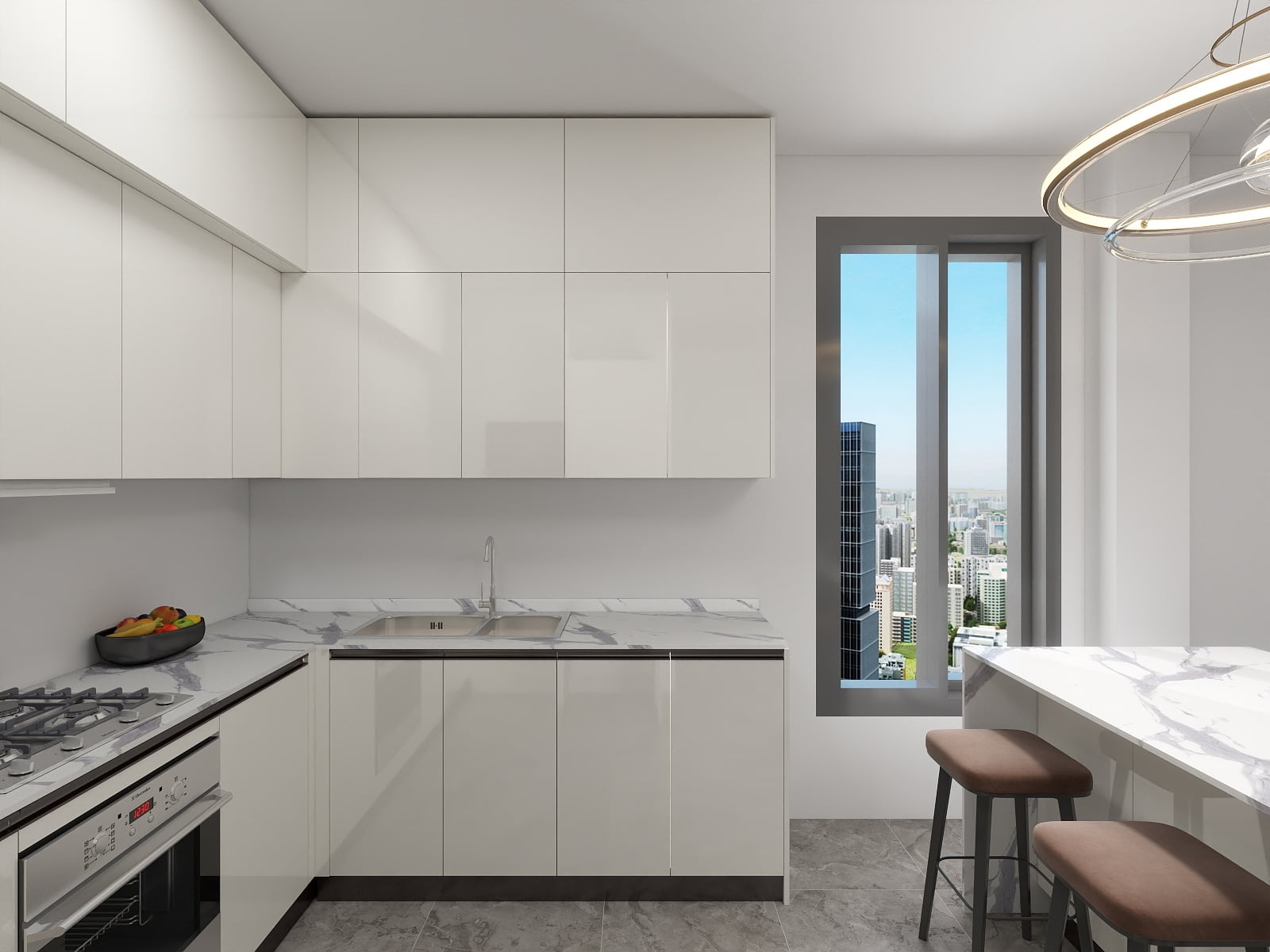 Custom U shaped Kitchen Design