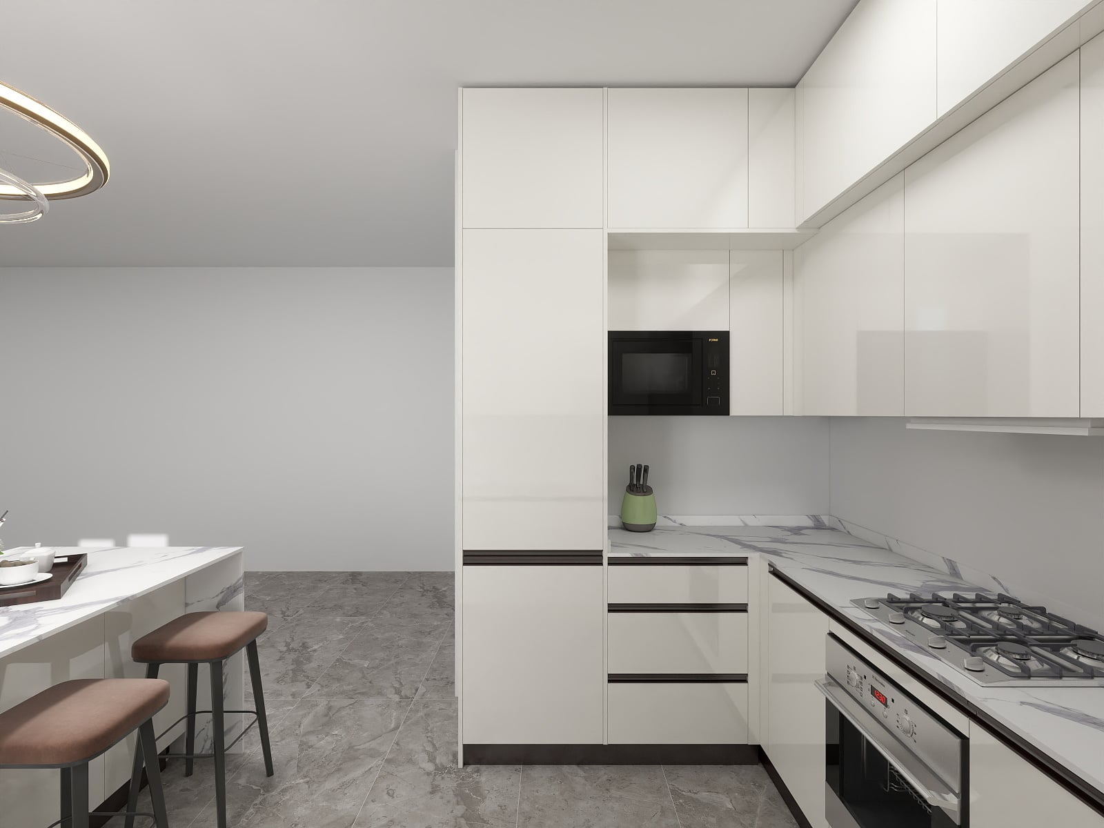 Custom U shaped Kitchen Design